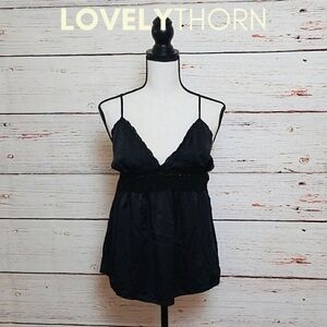 INDAH // 100% washed silk halter top